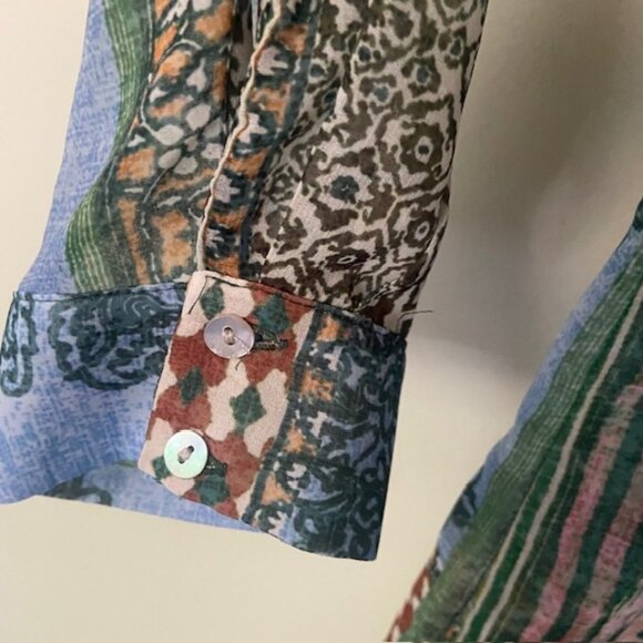 ZARA - PRINTED CHIFFON BLOUSE - Picture 5 of 5